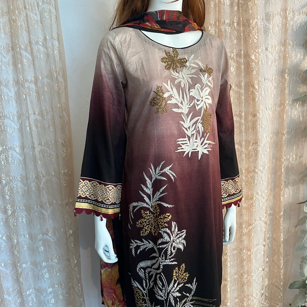 3-Pc Summer Lawn Cotton Suit